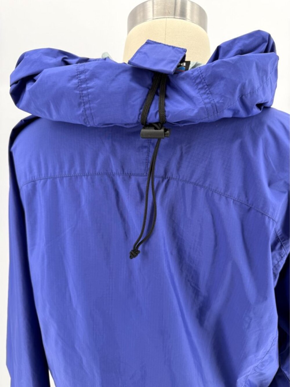 PATAGONIA Spellcell Full Zip Hooded Windbreaker Jacket 90s Vtg Blue M - Picture 10 of 16
